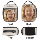 Personalized Photo Lunch Bag with Name - Custom Photo Insulated Lunch Box for Kids and Adults - School Lunch Bag with Photo and Name