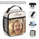 Personalized Photo Lunch Bag with Name - Custom Photo Insulated Lunch Box for Kids and Adults - School Lunch Bag with Photo and Name
