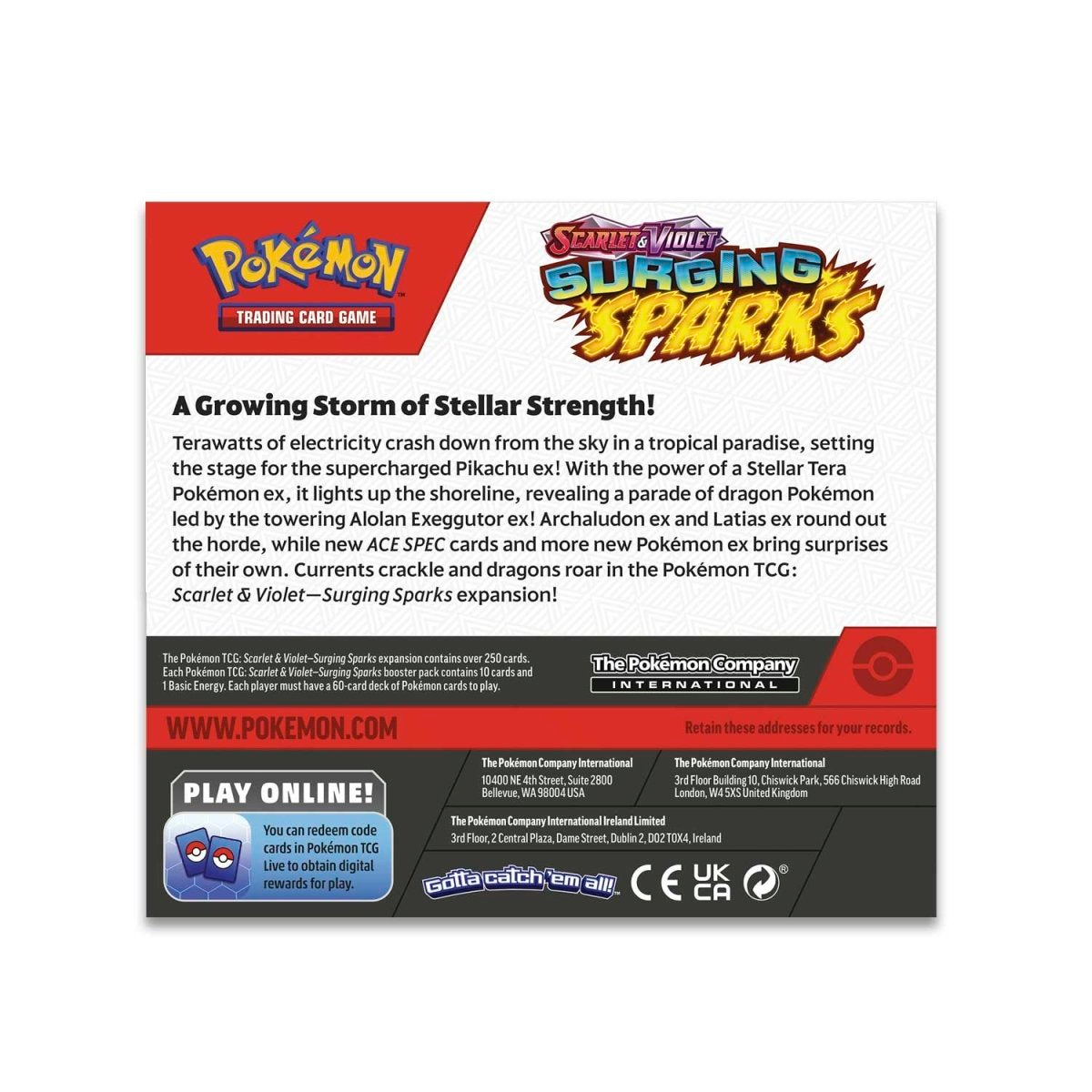 scarlet & violet surging sparks booster display box Pokmon TCG: Scarlet & Violet-Surging Sparks Booster Display Box (36 Packs)