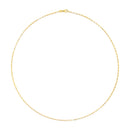 Unisex Solid 14K Yellow Gold 1.5mm Paperclip Chain Necklace - 18 Inches
