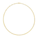 Solid 14K Yellow Gold 2.5mm Paperclip Chain Necklace Unisex 18" Inches