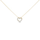 14K White Gold 1/2 Carat Lab Grown Diamond Heart Shape Pendant Necklace