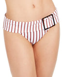 WeWoreWhat Annie Bottom - Dark Red Stripes, Size Medium
