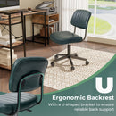 PU Leather Adjustable Office Chair Swivel Task Chair with Backrest