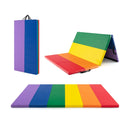 PU Leather Tri-Folding Gymnastics Tumbling Mat with Carrying Handles