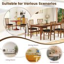 PU Leather Upholstered Wood Dining Chairs Set of 4