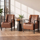 Upholstered Accent Chair with Padded Seat and Armrests