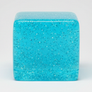 Blue Translucent Glitter Mini Magic Cube by Squeeze Toys (Slow-Rising Squish)