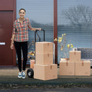 P-Handle Hand Truck with Foldable Load Plate for Warehouse Garage