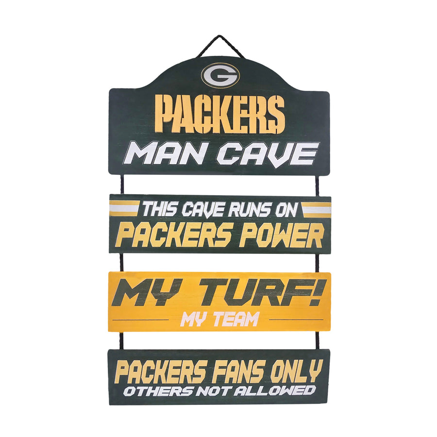 Green Bay Packers Wooden Man Cave Dangle Sign