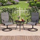 Swivel Patio Dining Chairs Set of 2 with Padded Seats