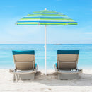 6.5 Feet Patio Beach Umbrella with Waterproof Polyester Fabric