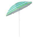 6.5 Feet Patio Beach Umbrella with Waterproof Polyester Fabric