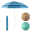 6.5 Feet Patio Beach Umbrella with Waterproof Polyester Fabric