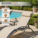 Patio Chaise Lounges Set of 2 Outdoor Recliner with 5-Position Backrest