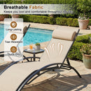 Patio Chaise Lounges Set of 2 Outdoor Recliner with 5-Position Backrest
