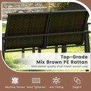 4 Pieces Patio Furniture Set with Heavy Duty Galvanized Metal Frame