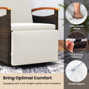 Swivel Reclining Chaise Lounge Set with Adjustable Backrest