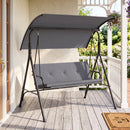 2-Person Patio Swing Chair with Adjustable Canopy