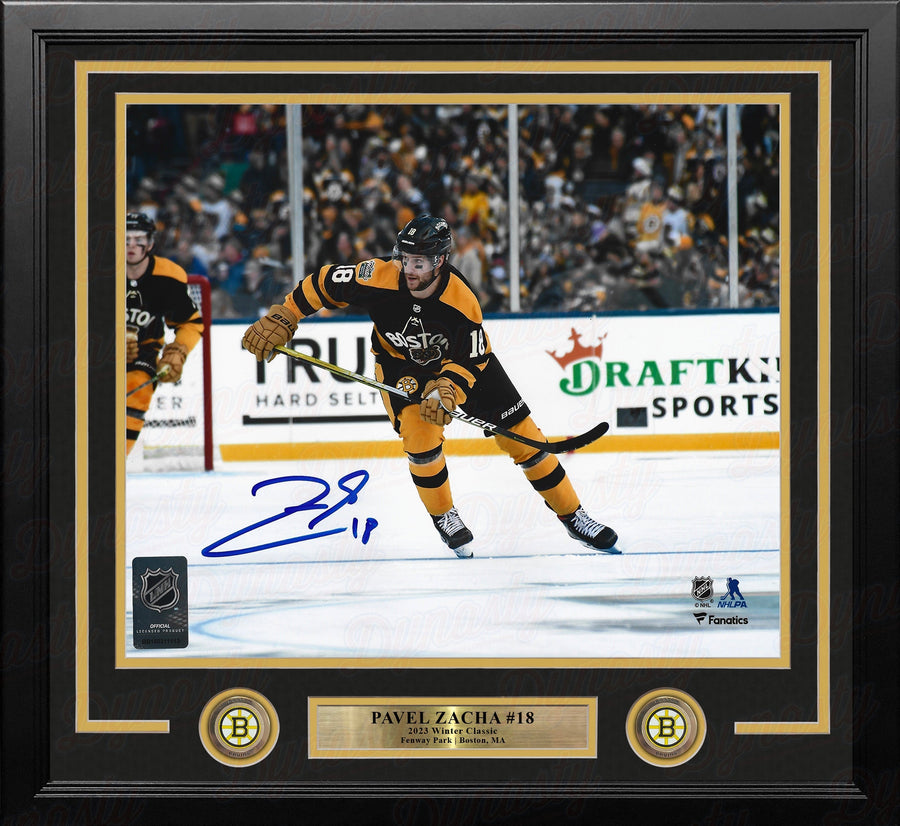 Pavel Zacha 2023 Winter Classic Action Boston Bruins Autographed 16