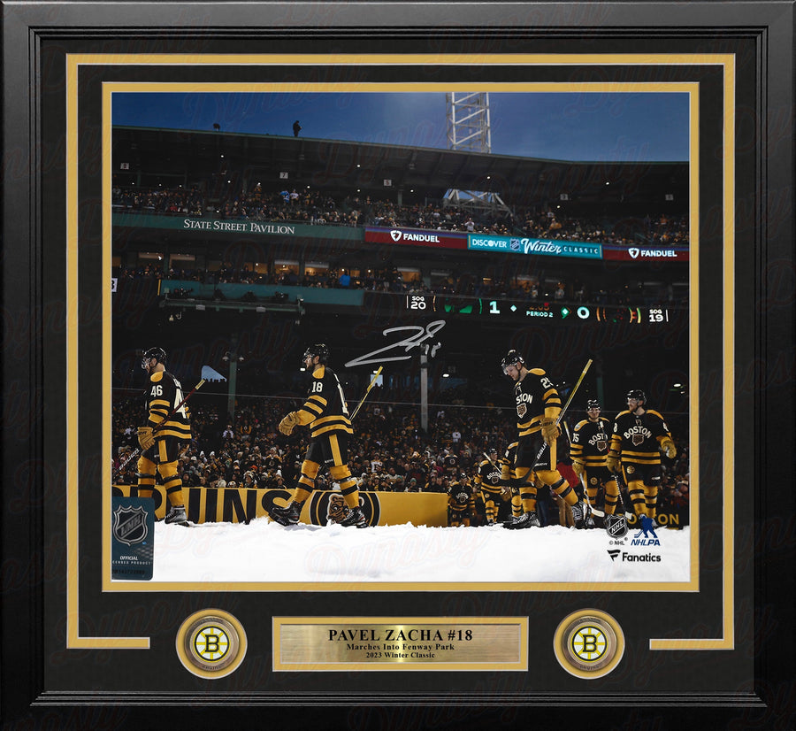 Pavel Zacha 2023 Winter Classic Entrance Boston Bruins Autographed 11