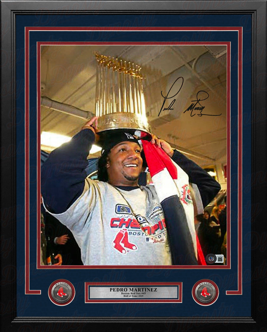 Pedro Martinez 2004 World Series Trophy Boston Red Sox Autographed 11