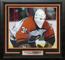 Pelle Lindbergh in Action Philadelphia Flyers Framed Hockey Photo
