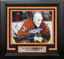 Pelle Lindbergh in Action Philadelphia Flyers Framed Hockey Photo