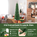 Pencil Christmas Tree with Memory Wire Branch Tips and Warm LED Lights