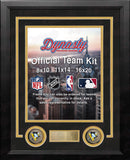 NHL Hockey Photo Picture Frame Kit - Pittsburgh Penguins (Black Matting, Yellow Trim)