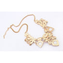 Perfect Gold, Cream, and Blush Statement Necklace