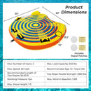 1 or 2 Person Inflatable Towable Tube for Boating with Quick Connector