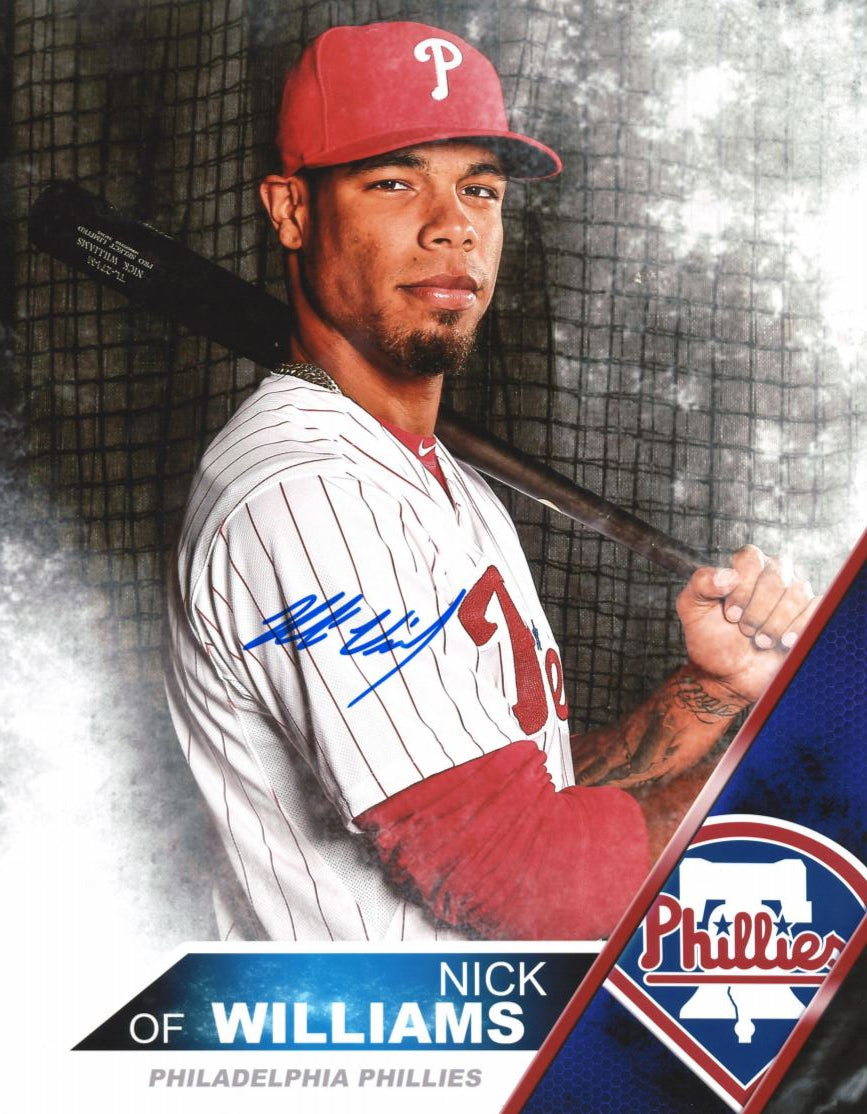 Nick Williams Line-Up Profile Autographed Philadelphia Phillies 16