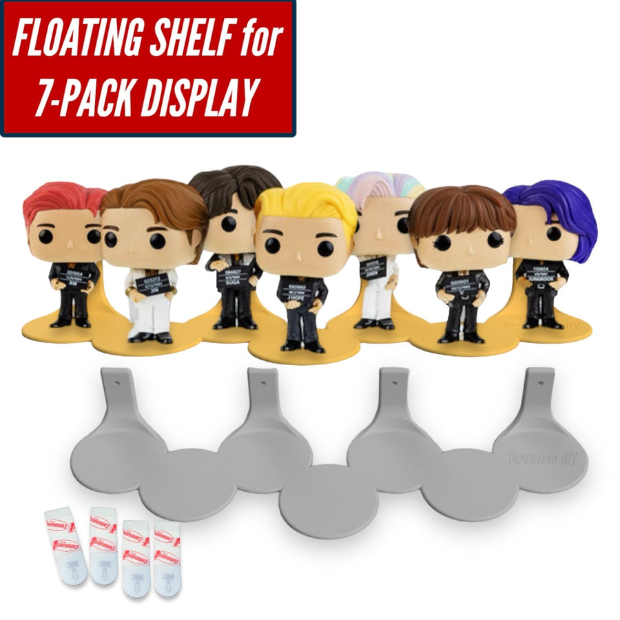 7-POP Floating Shelf for 7 Funko Pops | Fits BTS Butter 7-PACK