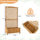 Planter Raised Bed with Trellis for Plant Flower Climbing-Orange