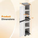 Plastic Kitchen Pantry with 4 Adjustable Shelves and Single Door for Living Room and Kitchen