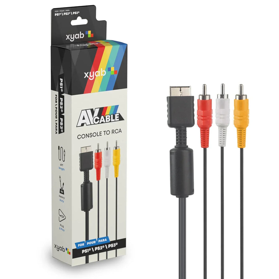 PlayStation AV | RCA Composite Cable For PS1 / PS2 / PS3