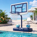Pool Basketball Hoop Set with 2 Balls and Pump