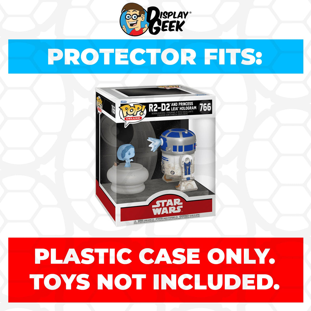 Pop Protector for R2-D2 and Princess Leia Hologram #766 Funko Pop