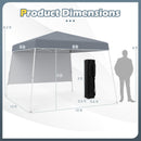 8 X 8 Feet Pop up Canopy Tent with 1 Sidewall and Portable Backpack
