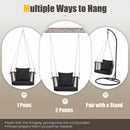 Hanging Rattan Porch Swing Chair with Cushions