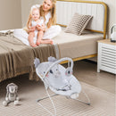 Portable Baby Bouncer Infant Rocker Seat with Detachable Toy Bar-Gray