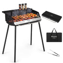 Portable Charcoal Grill with Adjustable Legs & Carrying Bag