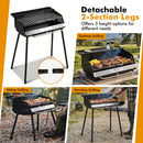 Portable Charcoal Grill with Adjustable Legs & Carrying Bag