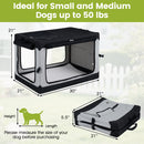 Collapsible Soft Dog Crate with 4 Mesh Doors - Large