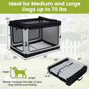 Collapsible Soft Dog Crate with 4 Mesh Doors - Large