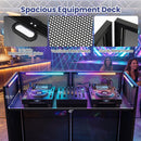 Portable DJ Booth with Adjustable Feet and Detachable Tabletop