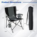 Portable Folding Oxford Cloth Camping Chair with Cup Holder and Side Pocket