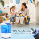 Portable Mini Semi-automatic Washing Machine with Spin Tub and Drain Hose 2.5 kg Capacity