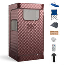 Portable Steam Sauna with 3L Steam Generator Remote Control Wood Foot Massager and Foldable Chair for Home